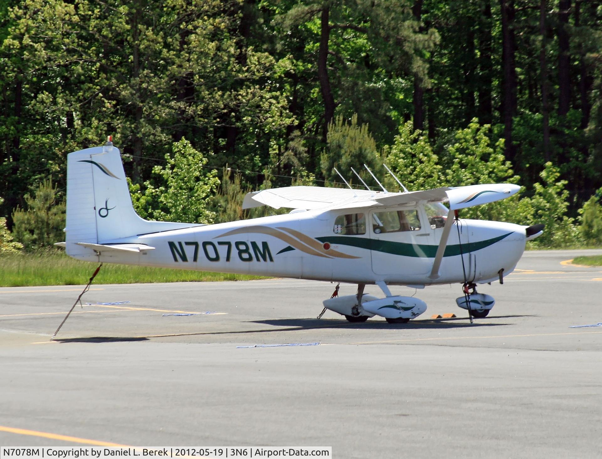 N7078M, 1958 Cessna 175 Skylark C/N 55378, It's always nice to spot an older Cessna at a local airport.  This handsome example was built in 1958.