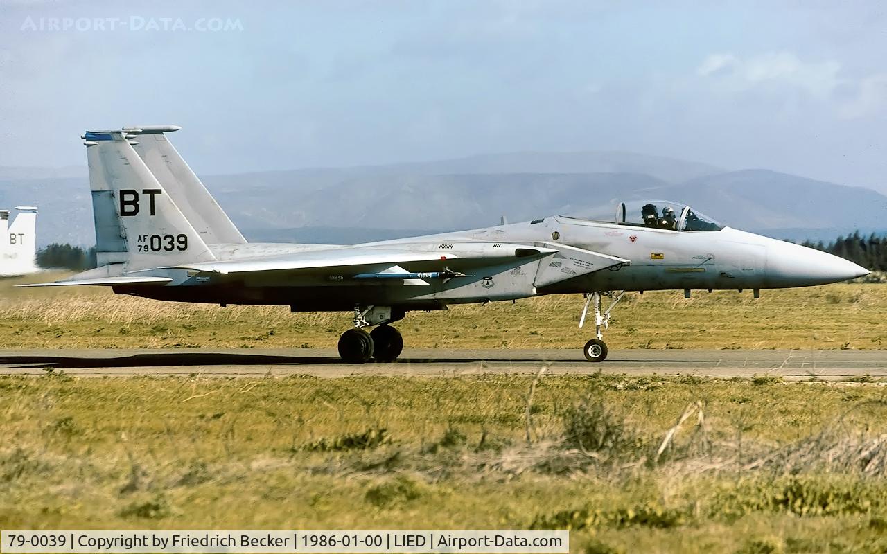 79-0039, 1979 McDonnell Douglas F-15C Eagle C/N 0578/C108, returning from an ACMI training mission