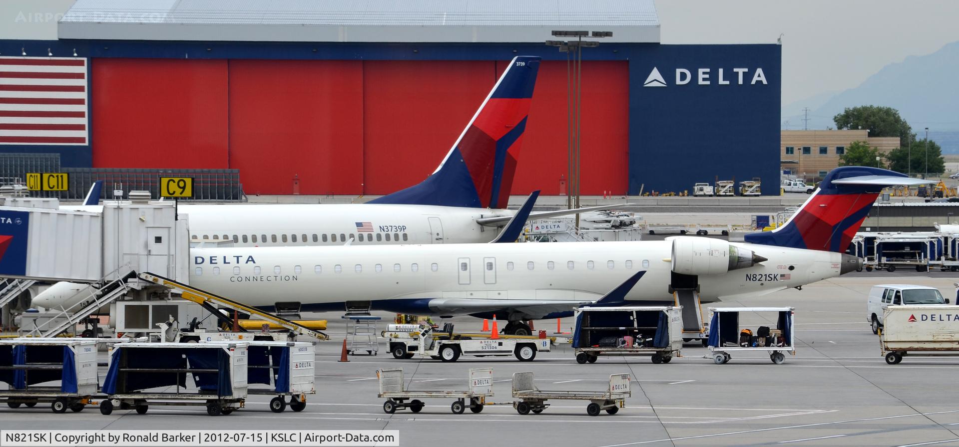 N821SK, 2007 Bombardier CRJ-900ER (CL-600-2D24) C/N 15109, SLC UT