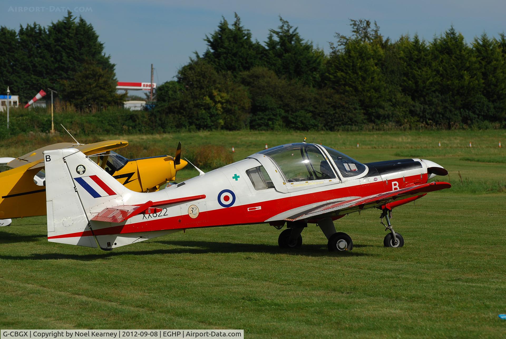 G-CBGX, 1974 Scottish Aviation Bulldog T.1 C/N BH120/287, Photographed at the Vintage Fly-in at Popham Airfield Sept '12