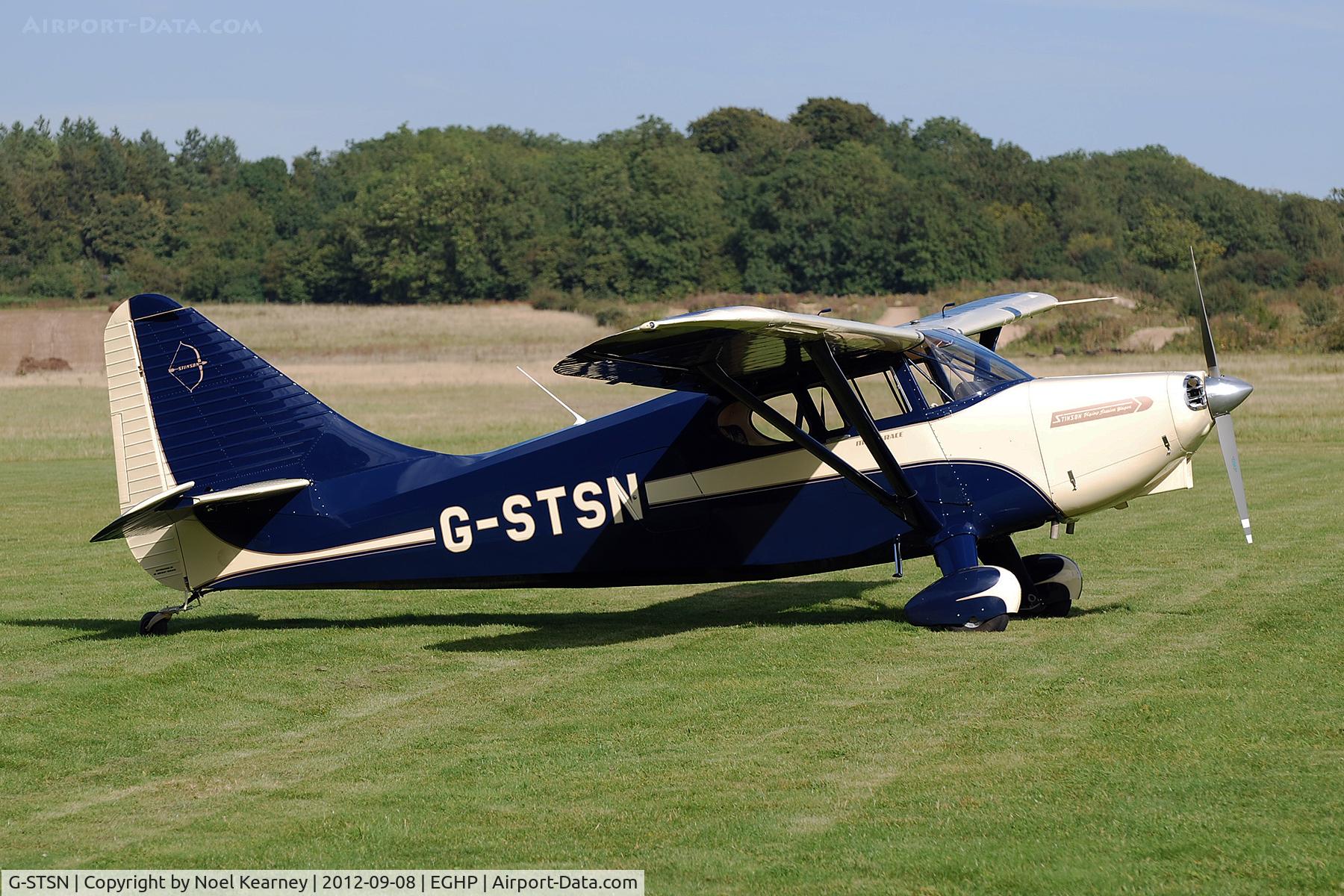 G-STSN, 1948 Stinson Flying Station Wagon C/N 108-4352, Photographed at the Vintage Fly-in at Popham Airfield Sept '12