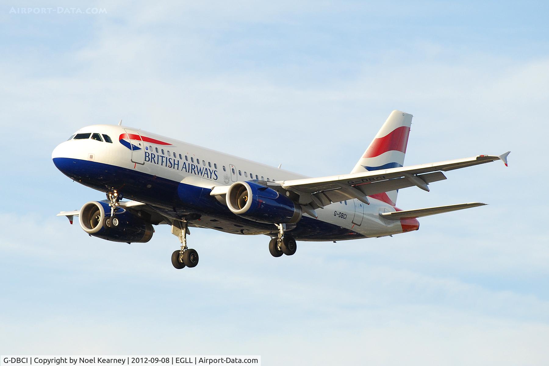 G-DBCI, 2006 Airbus A319-131 C/N 2720, Seen landing Rwy 27R at Heathrow Apt.