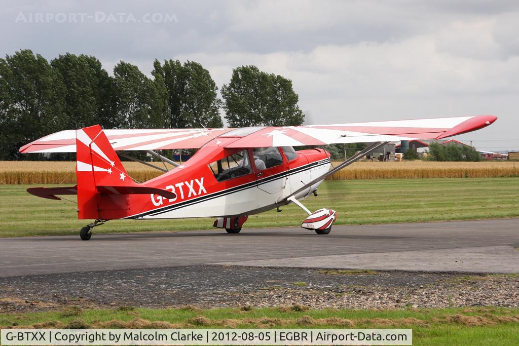 G-BTXX, 1980 Bellanca 8KCAB Decathlon C/N 595-80, Bellanca 8KCAB at The Real Aeroplane Club's Summer Madness Fly-In, Breighton Airfield, August 2012.