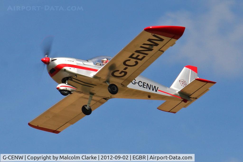 G-CENW, 2007 Aerotechnik EV-97 Eurostar C/N PFA 315-14612, Aerotechnik EV-97 Eurostar at The Real Aeroplane Club's Wings & Wheels weekend, Breighton Airfield, September 2012.