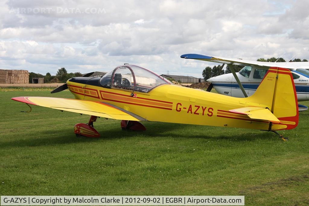 G-AZYS, 1961 Scintex CP-301C-1 Emeraude C/N 568, Scintex CP-301C-1 Emeraude at The Real Aeroplane Club's Wings & Wheels weekend, Breighton Airfield, September 2012.