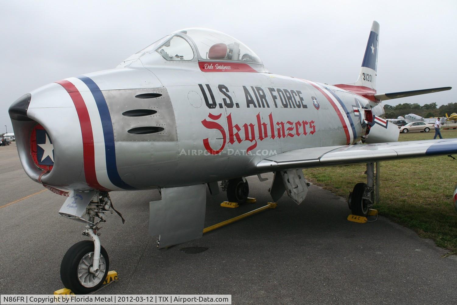 N86FR, 1952 North American F-86F Sabre C/N 191-655, F-86F hasn't flown the last couple of years at this show