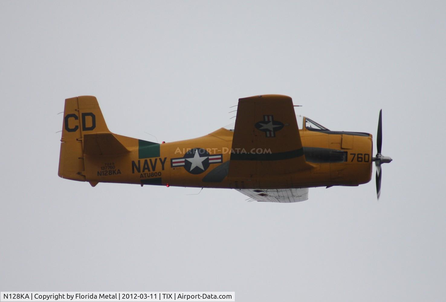 N128KA, 1958 North American T-28B Trojan C/N 200-123 (137760), T-28B Trojan taking off