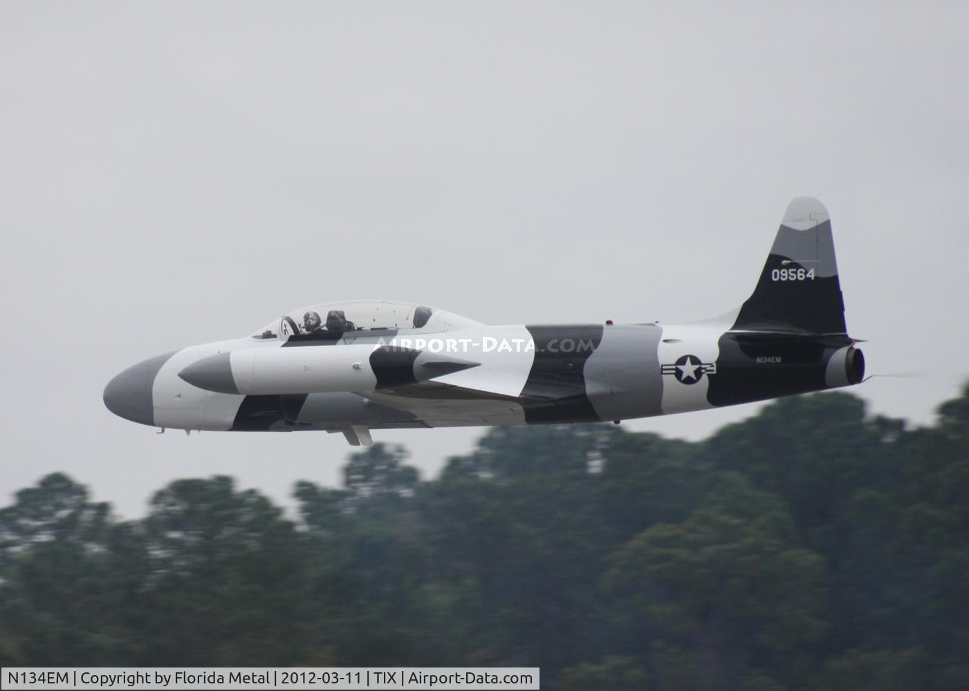 N134EM, Canadair CT-133 Silver Star 3 (CL-30) C/N T33-564, Snale Snodgrass making a low pass