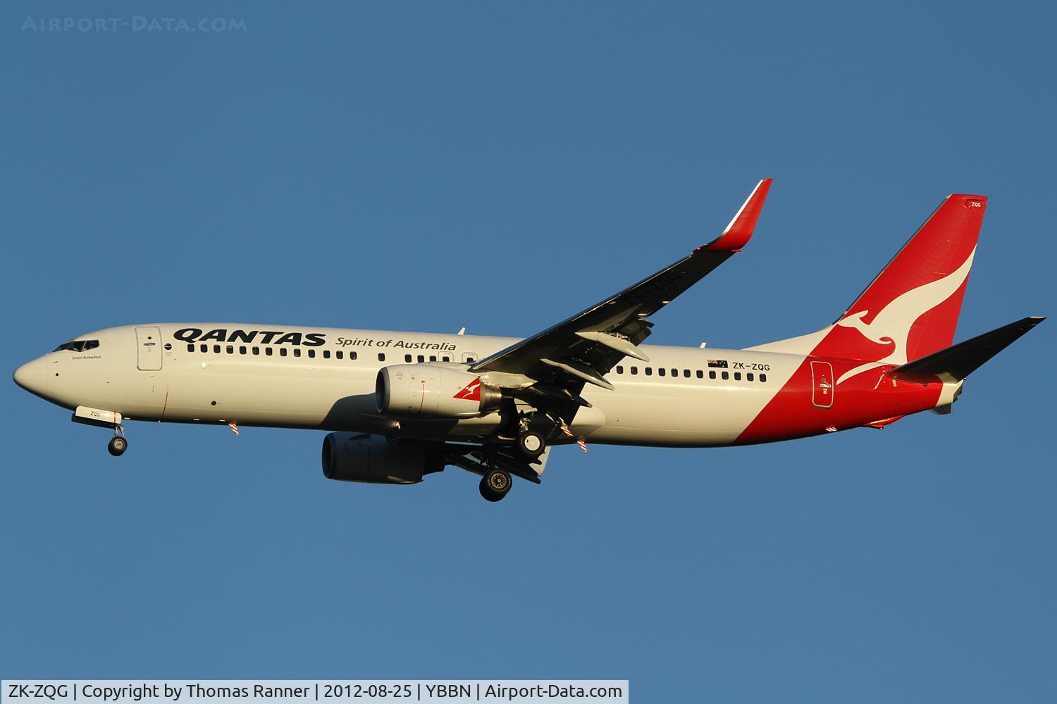 ZK-ZQG, 2011 Boeing 737-838 C/N 34190, Qantas/Jetconnect Boeing 737
