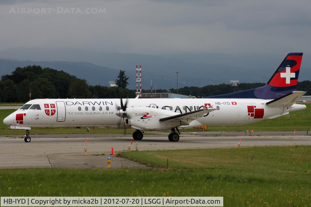 HB-IYD, 1998 Saab 2000 C/N 2000-059, Taxiing