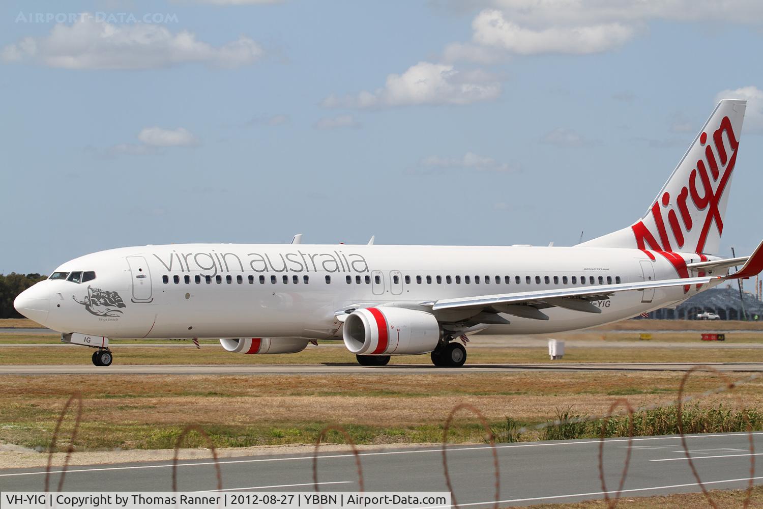 VH-YIG, 2012 Boeing 737-8FE C/N 38711, Virgin Australia Boeing 737