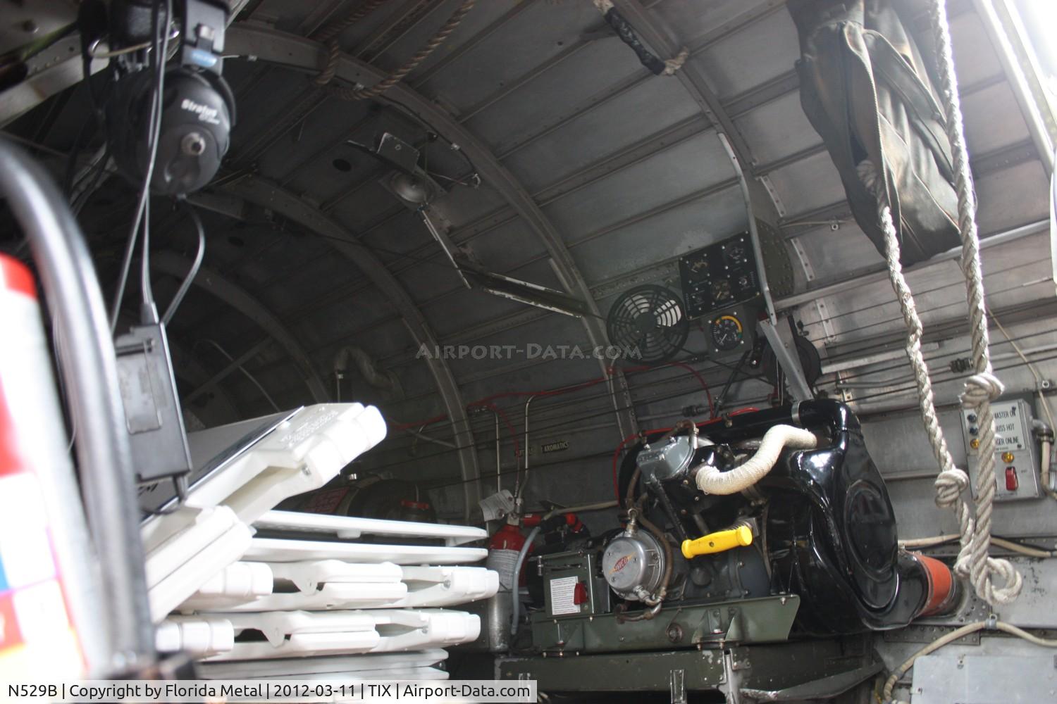N529B, 1944 Boeing B-29A-60-BN Superfortress C/N 11547, inside the back section of Fifi