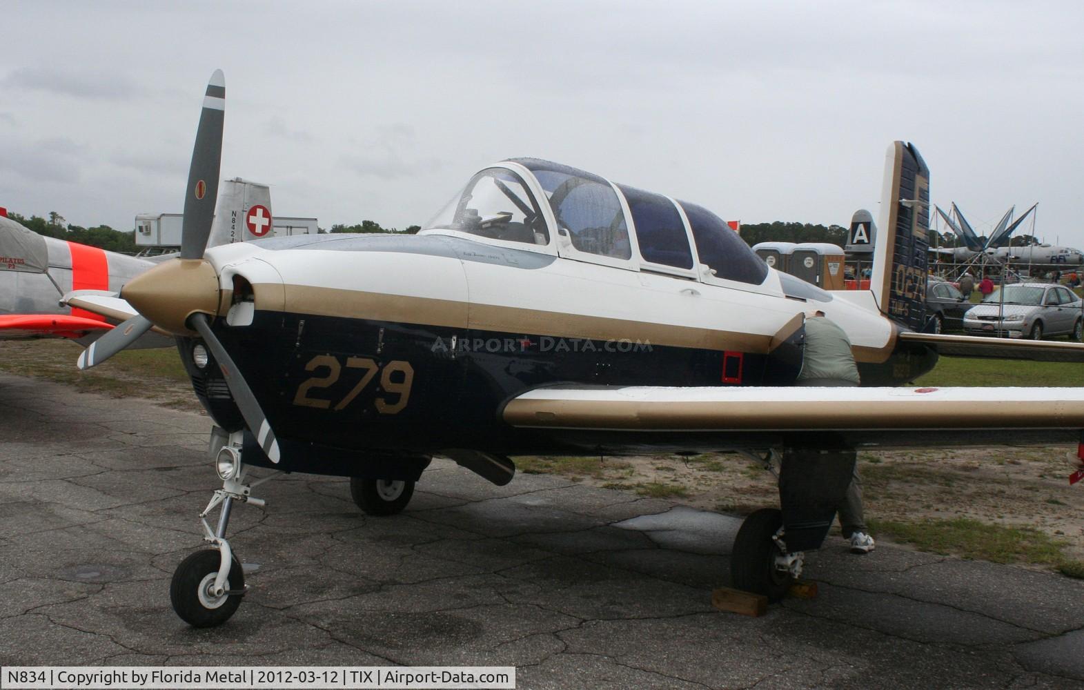 N834, 1952 Beech (CCF) T-34A Mentor (A45) C/N G-62, T-34 Mentor