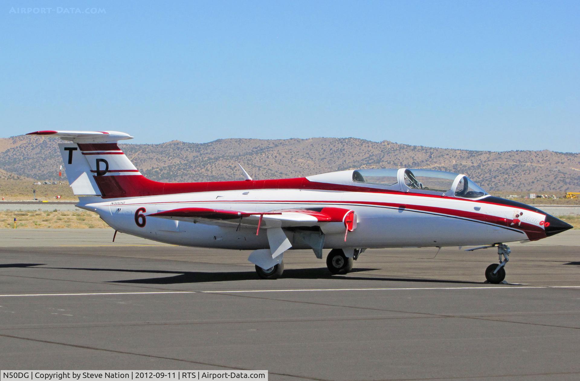 N50DG, 1968 Aero L-29 Delfin C/N 2817, L-29 Delfin Race #6 awaiting qualification trials @ on September 11, 2012 at Stead Airport during Reno Air Races