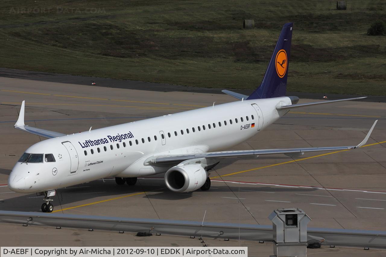 D-AEBF, 2011 Embraer 195LR (ERJ-190-200LR) C/N 19000411, Lufthansa CityLine, Embraer ERJ-190-200LR, CN: 19000411, Name: Bad Füssing