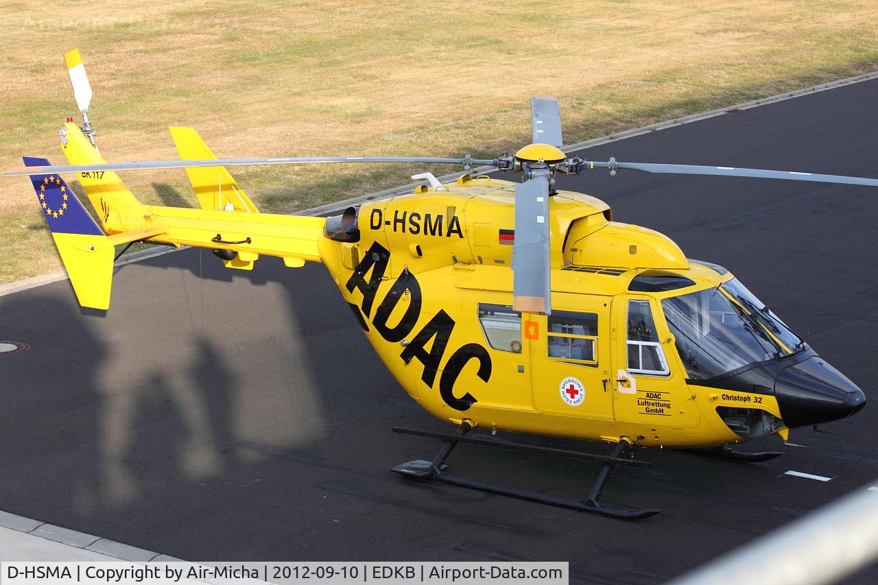 D-HSMA, 1986 Eurocopter-Kawasaki BK-117A-4 C/N 7073, ADAC Luftrettung, Eurocopter BK-117A-4, CN: 7073