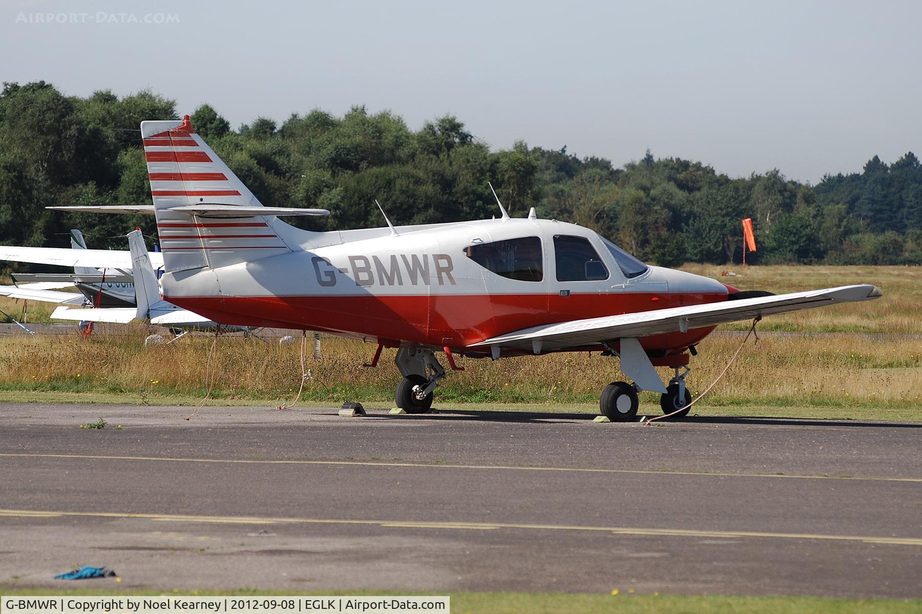 G-BMWR, 1975 Rockwell International 112 Commander C/N 365, Parked on the apron at Blackbushe.