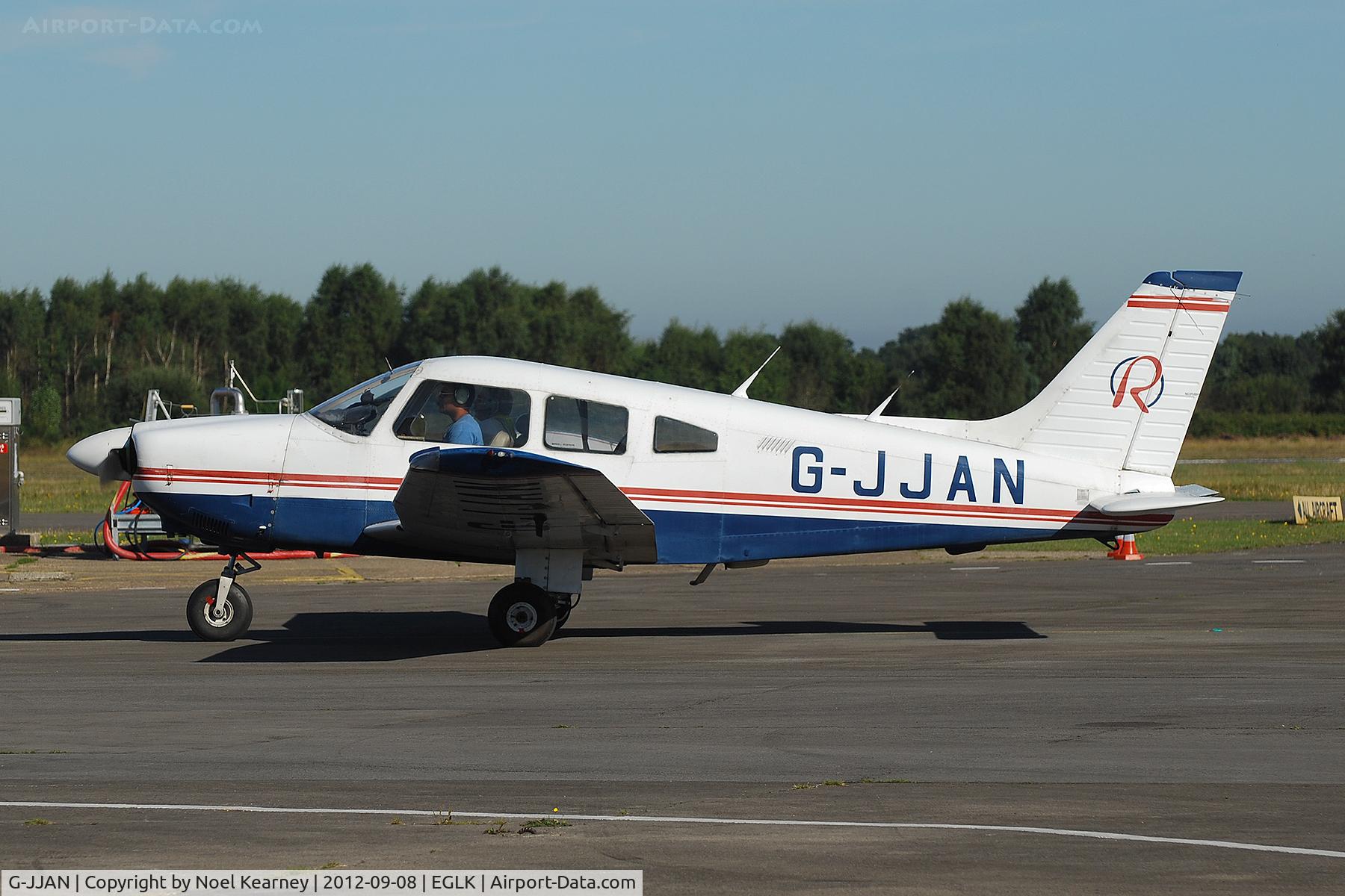 G-JJAN, 1986 Piper PA-28-181 Cherokee Archer II C/N 28-90007, Parked on the apron at Blackbushe.
