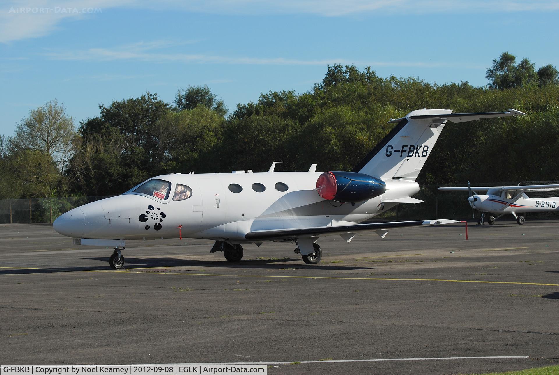 G-FBKB, 2008 Cessna 510 Citation Mustang Citation Mustang C/N 510-0126, Parked on the apron at Blackbushe.