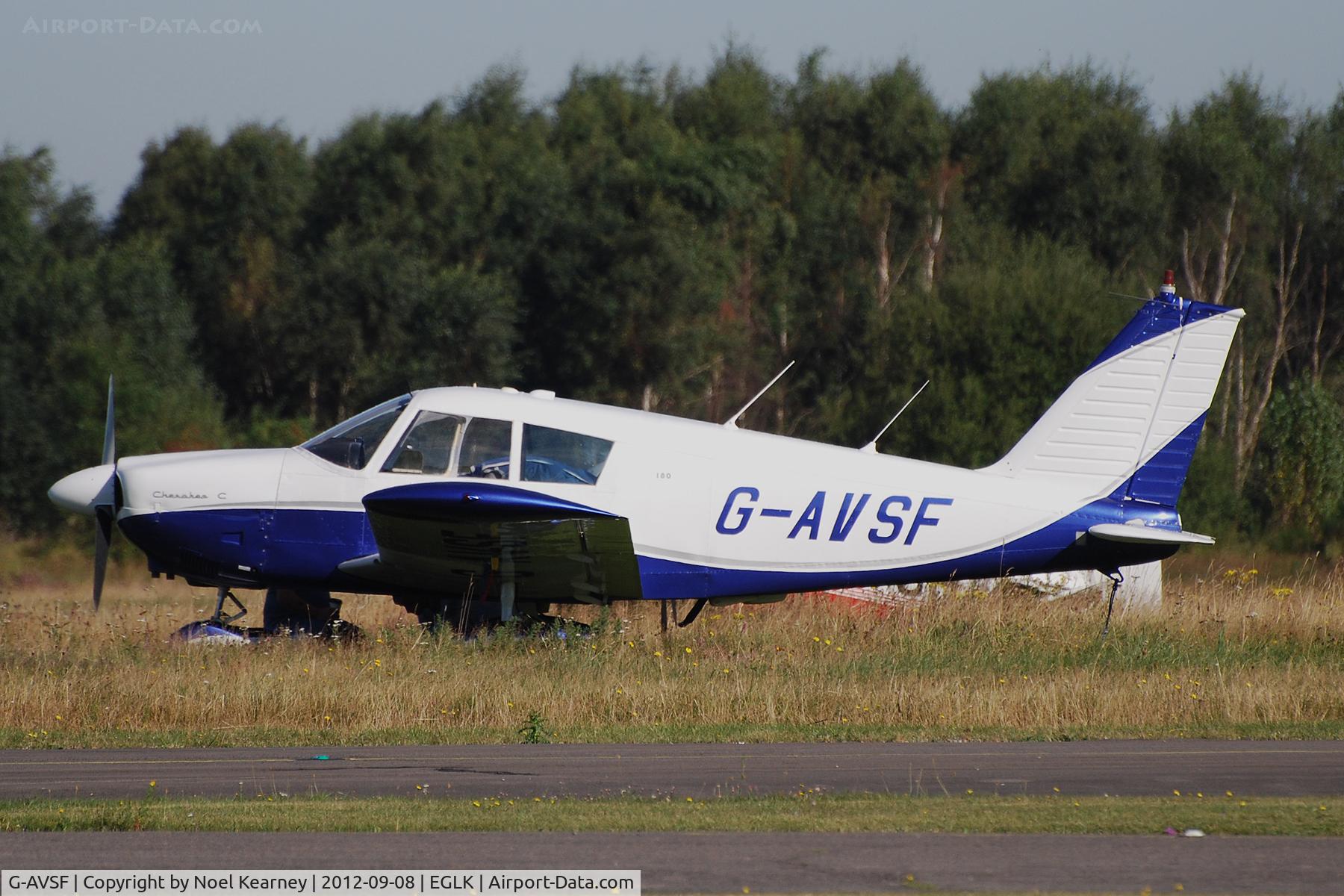 G-AVSF, 1967 Piper PA-28-180 Cherokee C/N 28-4197, Parked on the grass at Blackbushe.