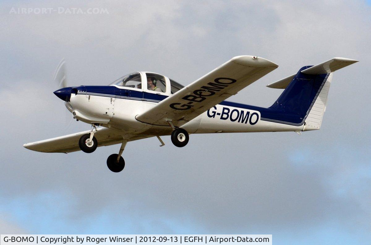 G-BOMO, 1981 Piper PA-38-112 Tomahawk Tomahawk C/N 38-81A0161, Resident Tomahawk operated by Cambrian Flying Club at Swansea Airport.