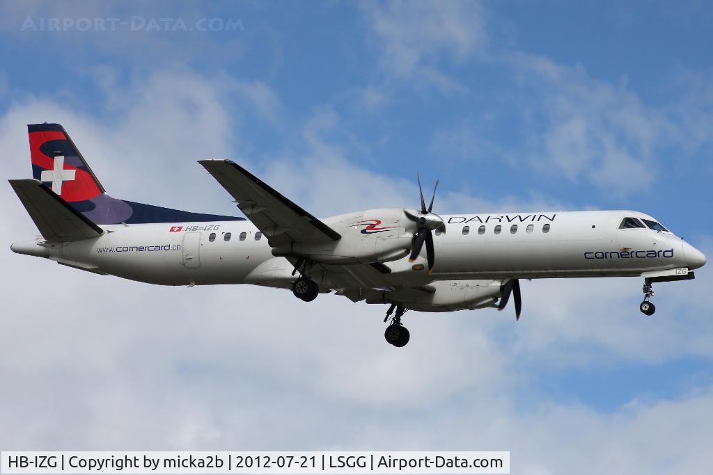 HB-IZG, 1995 Saab 2000 C/N 2000-010, Landing