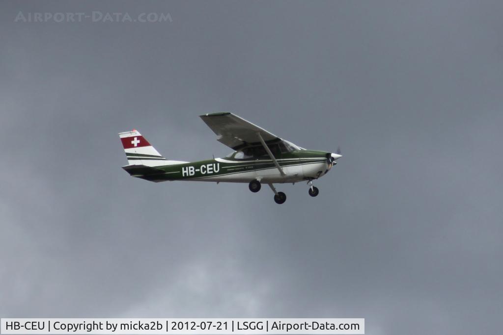 HB-CEU, 1972 Reims F172L Skyhawk C/N F17200879, Landing