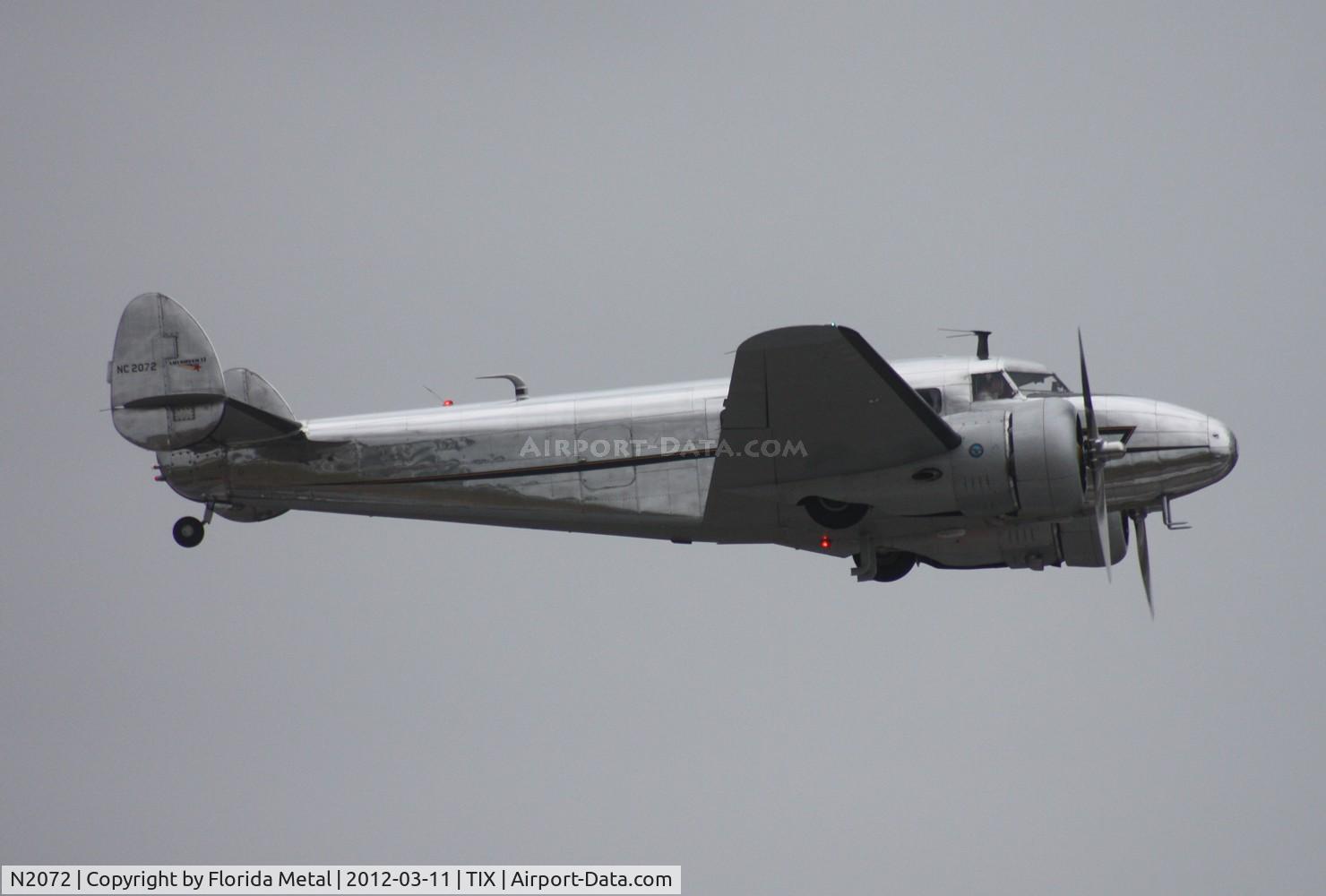 N2072, 1936 Lockheed 12A Electra Junior C/N 1208, Lockheed 12A