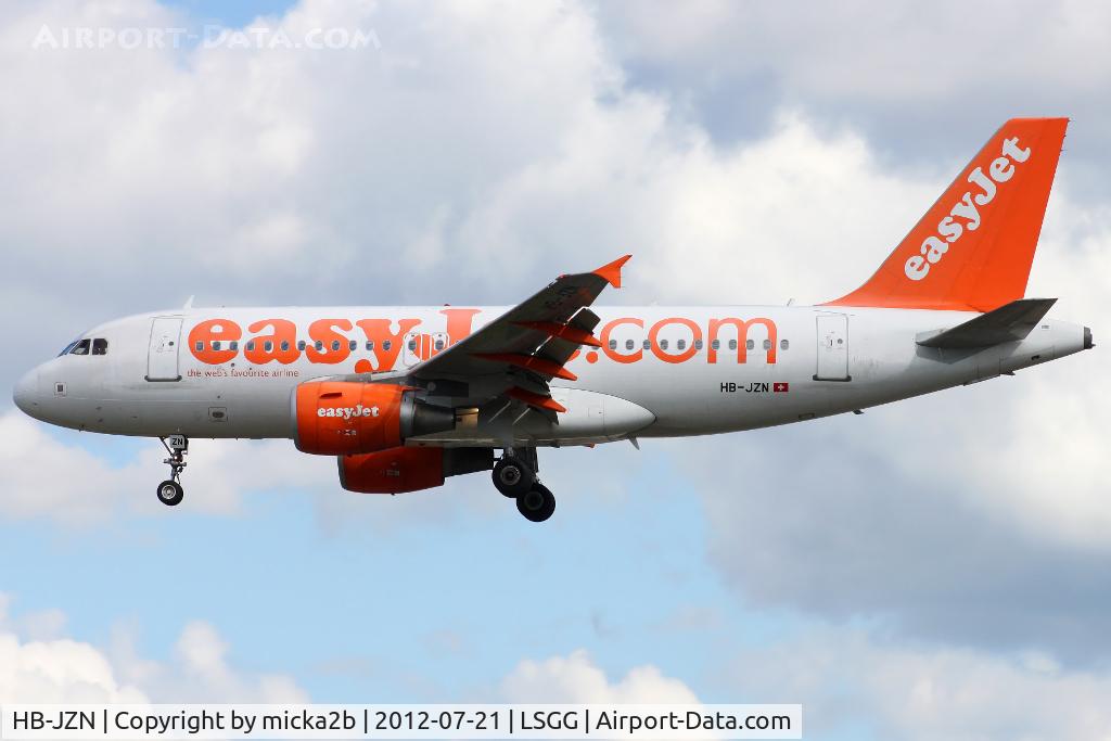 HB-JZN, 2005 Airbus A319-111 C/N 2387, Landing