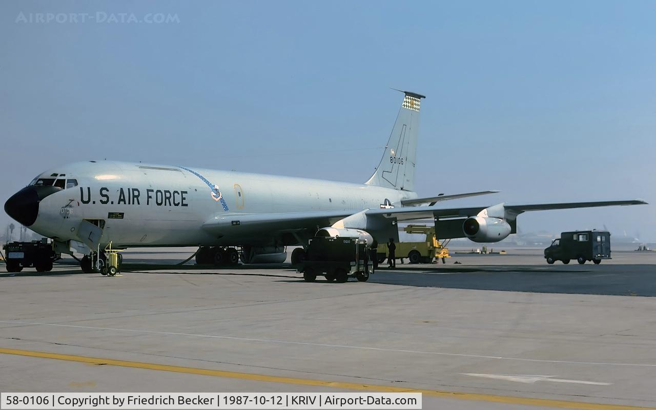 58-0106, 1985 Boeing KC-135A-BN Stratotanker C/N 17851, between the missions