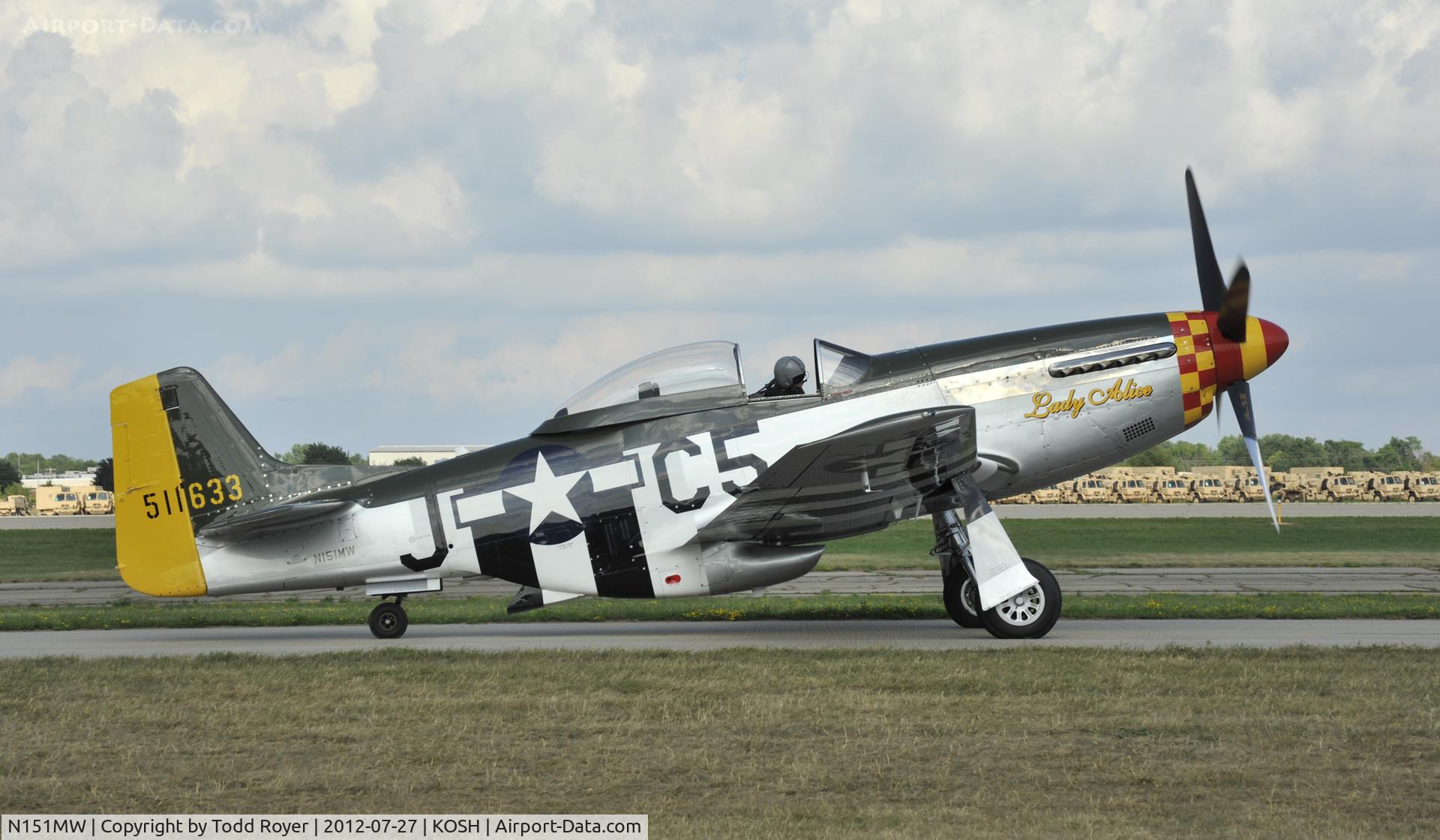 N151MW, 1945 North American P-51D Mustang C/N 124-48386, Airventure 2012