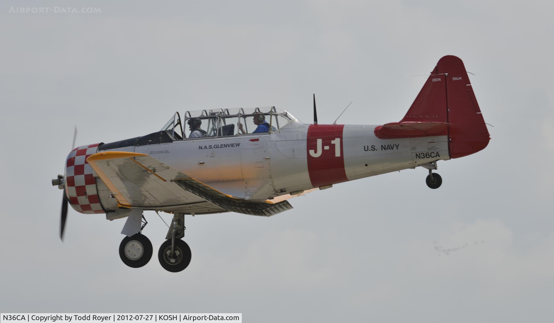 N36CA, North American AT-6D Texan C/N 88-10677, Airventure 2012