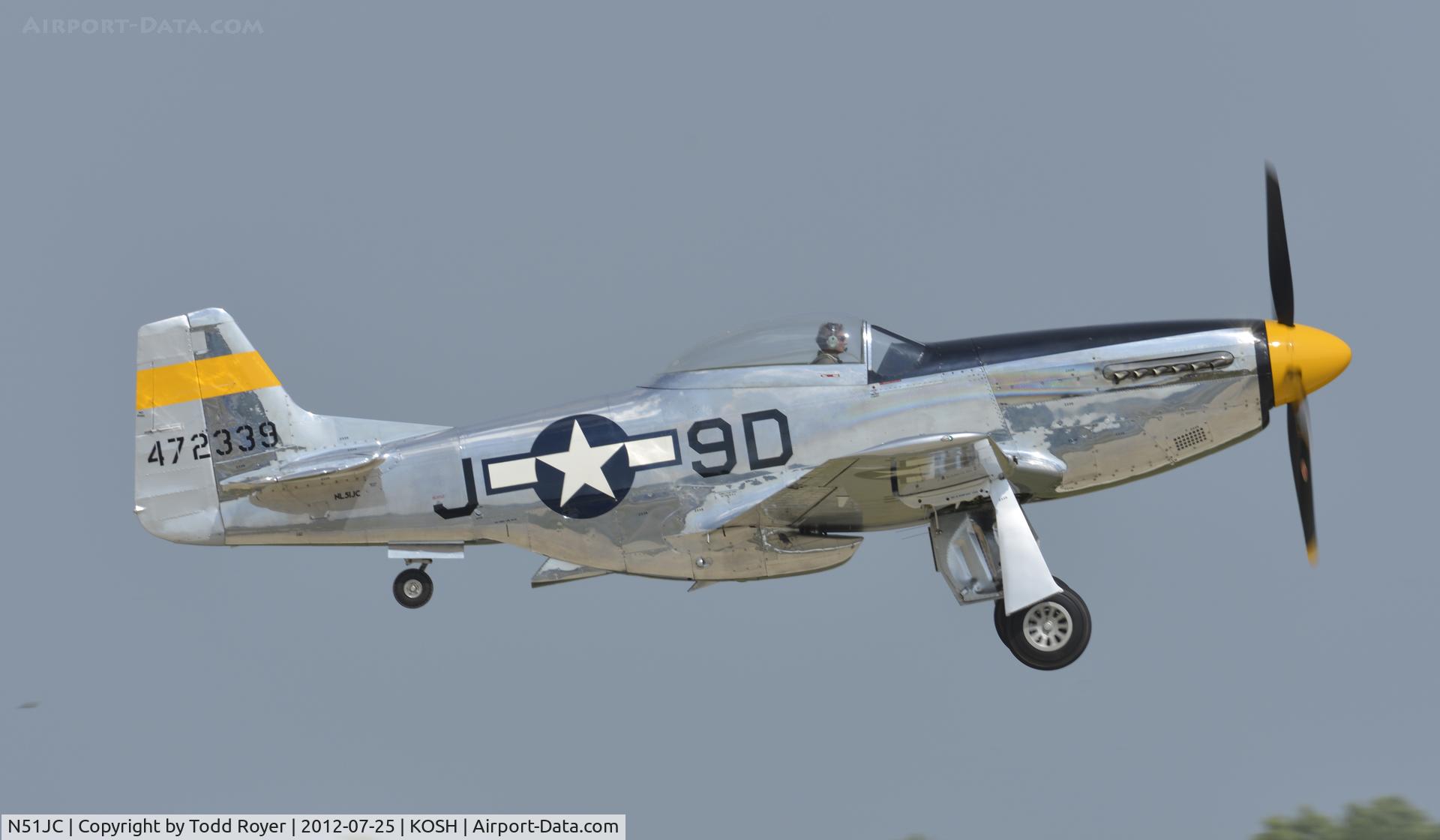 N51JC, 1944 North American P-51D Mustang C/N 122-38798, Airventure 2012