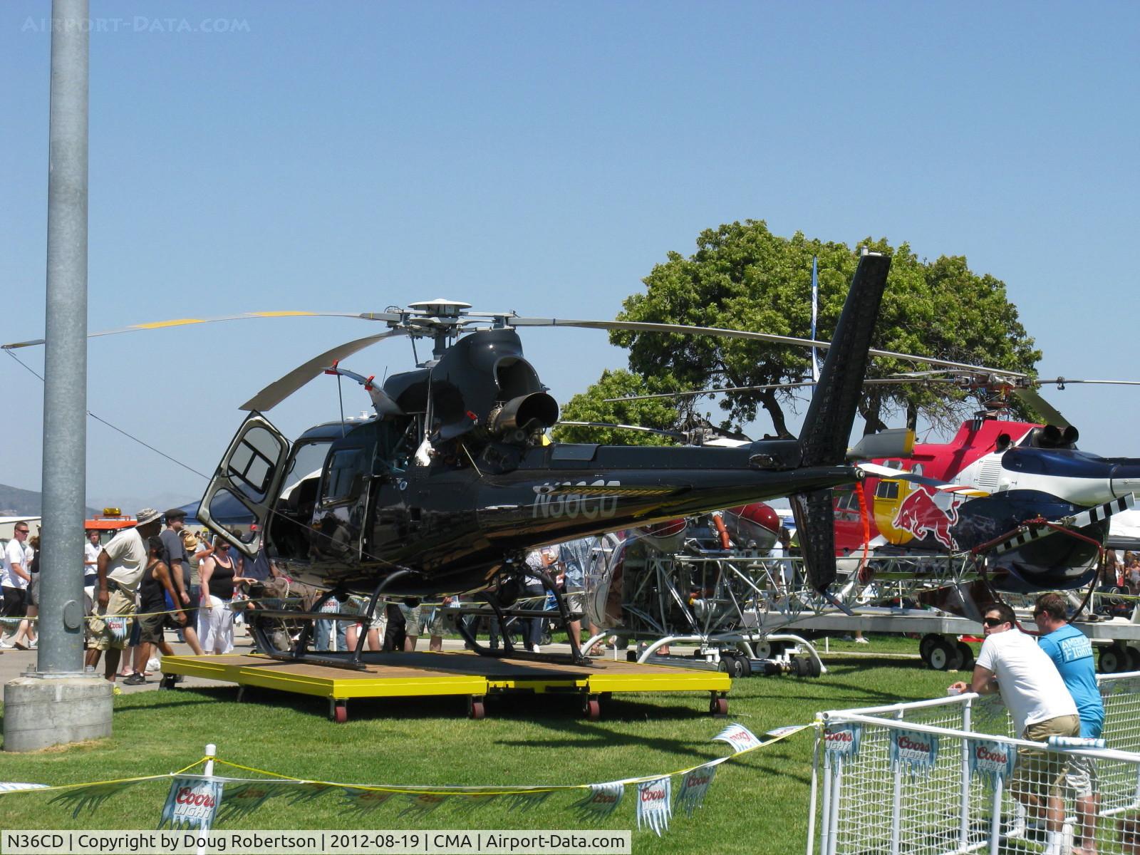 N36CD, 2009 Eurocopter AS-350B-3 Ecureuil Ecureuil C/N 4657, American Eurocopter AS350B SuperStar, one Turbomeca ARRIEL 2B 847 shp, 3-blade rotor, Hot & High optimized model