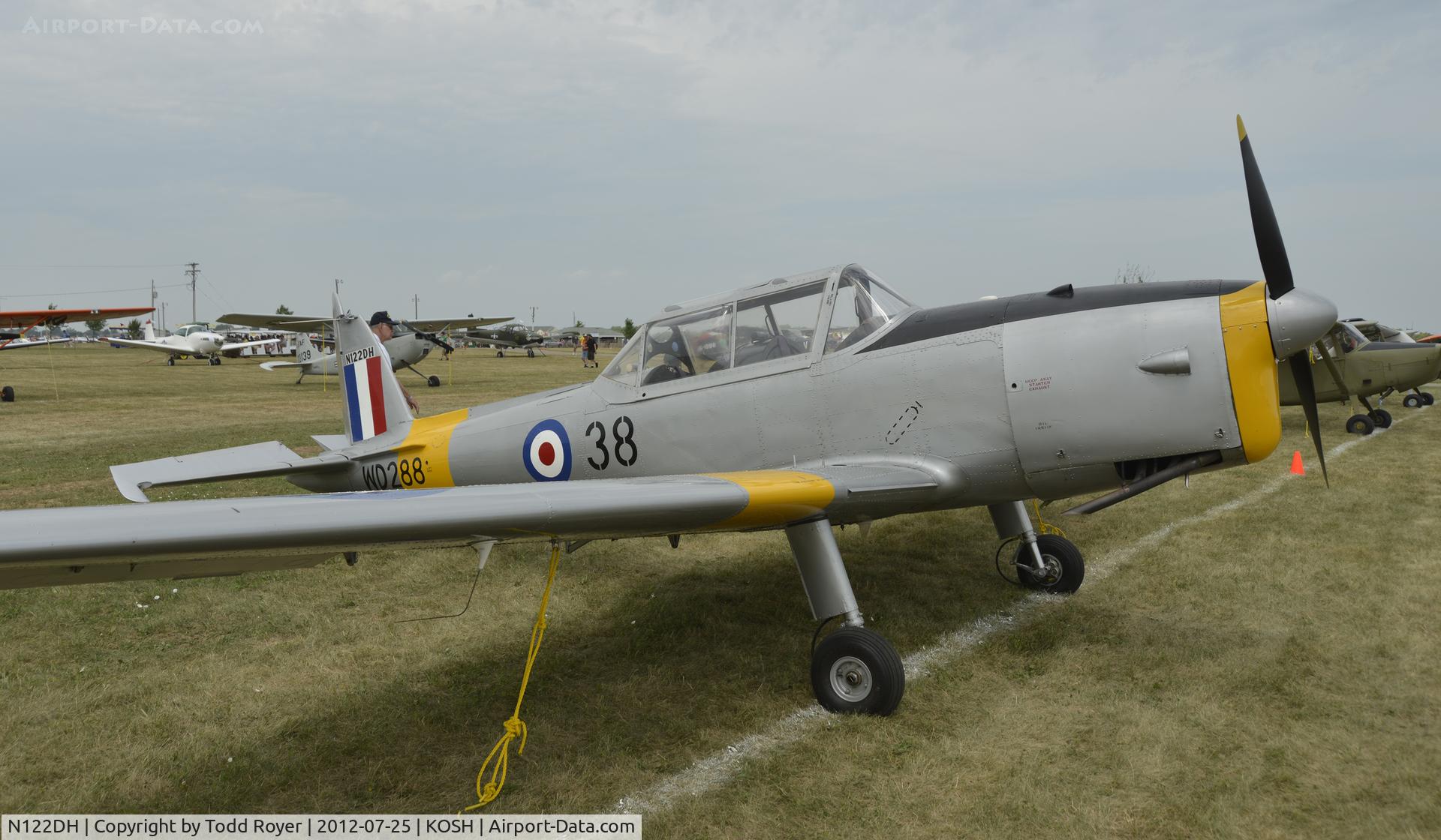 N122DH, 1950 De Havilland DHC-1 Chipmunk 22 C/N C1/0227, Airventure 2012
