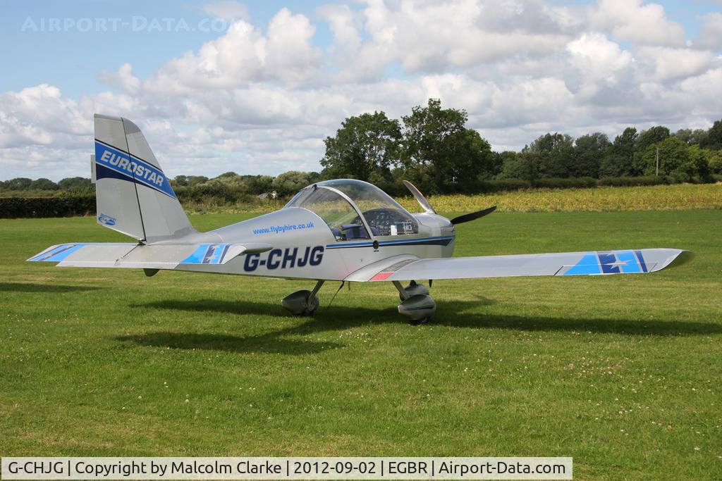 G-CHJG, 2012 Cosmik EV-97 TeamEurostar UK C/N 3938, Cosmik EV-97 TeamEurostar at The Real Aeroplane Club's Wings & Wheels weekend, Breighton Airfield, September 2012.