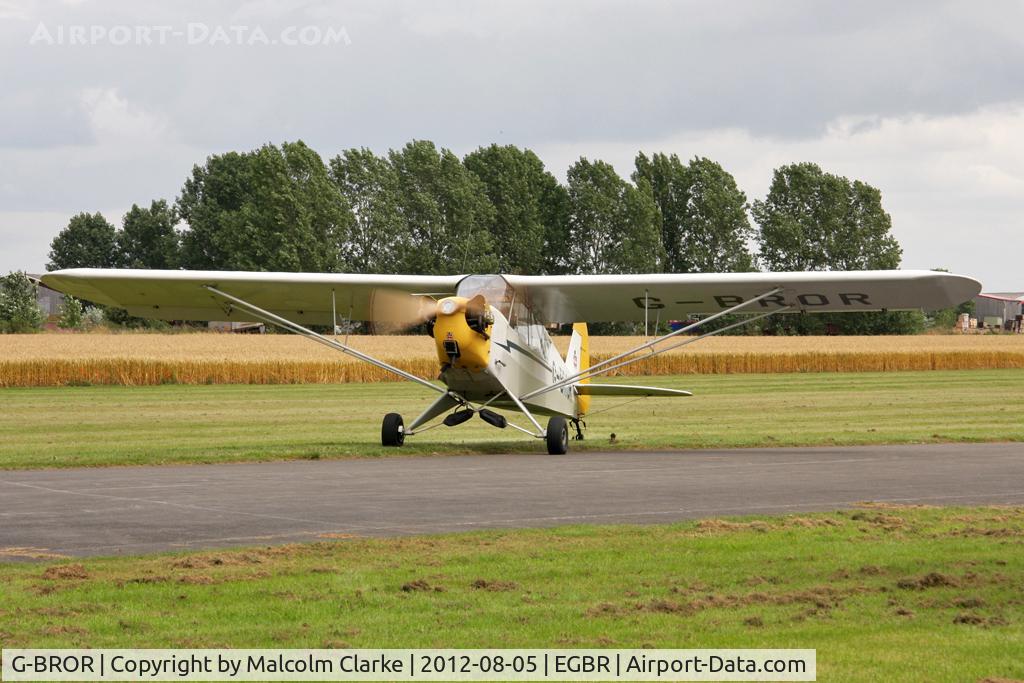 G-BROR, 1943 Piper L-4H Grasshopper (J3C-65D) C/N 10885, Piper L-4H Grasshopper at The Real Aeroplane Club's Summer Madness Fly-In, Breighton Airfield, August 2012.