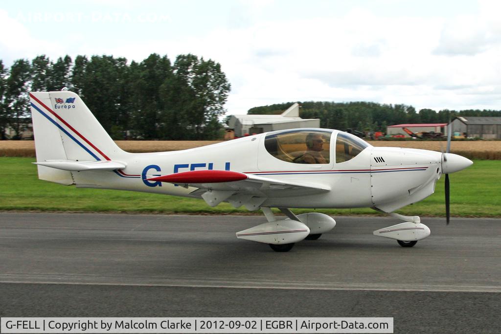 G-FELL, 1998 Europa XS Tri-Gear C/N PFA 247-13208, Europa XS at The Real Aeroplane Company's Wings & Wheels weekend, Breighton Airfield, September 2012.