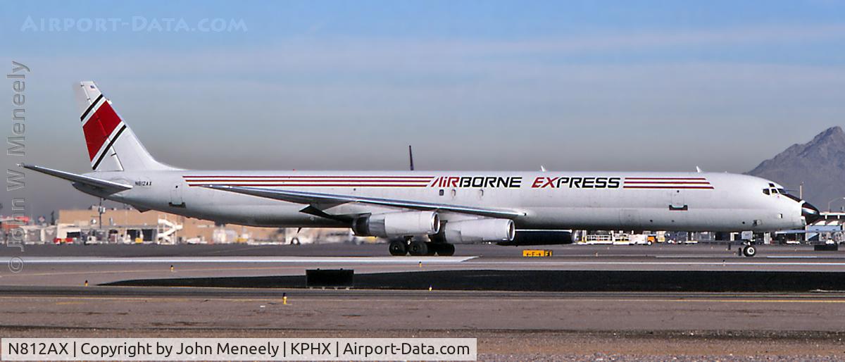 N812AX, 1970 McDonnell Douglas DC-8-63F C/N 46126, Jan. 1997 - about to depart