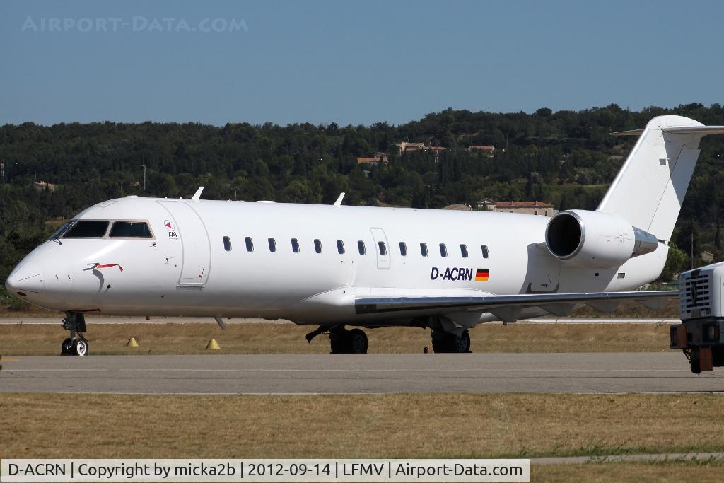 D-ACRN, 2001 Canadair CRJ-200LR (CL-600-2B19) C/N 7486, Parked. Ex Eurowings