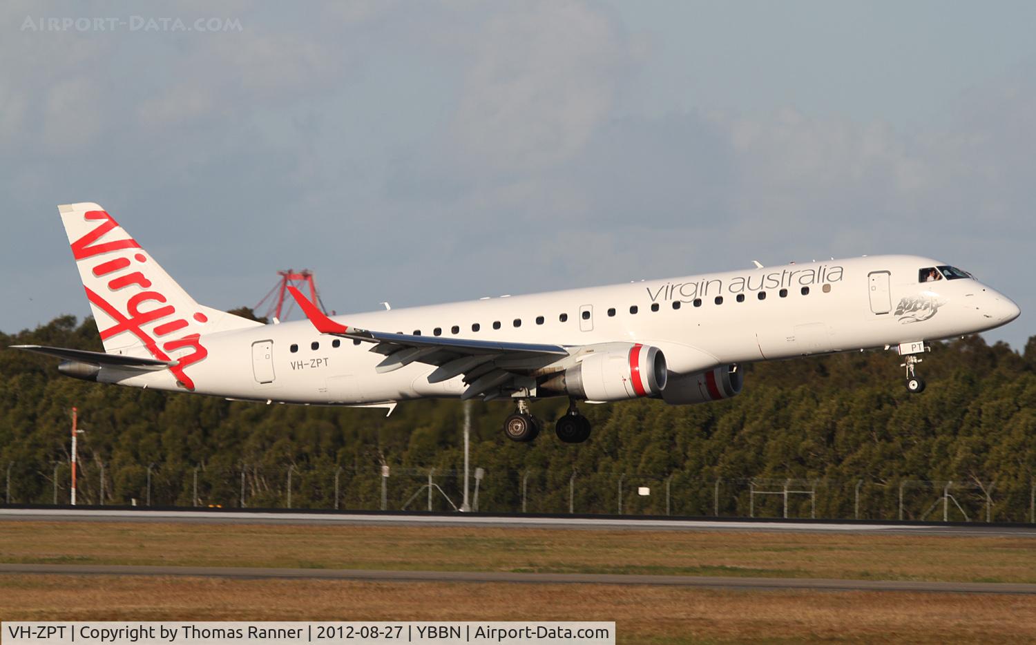 VH-ZPT, 2011 Embraer 190AR (ERJ-190-100IGW) C/N 19000451, Virgin Australia Embraer 190