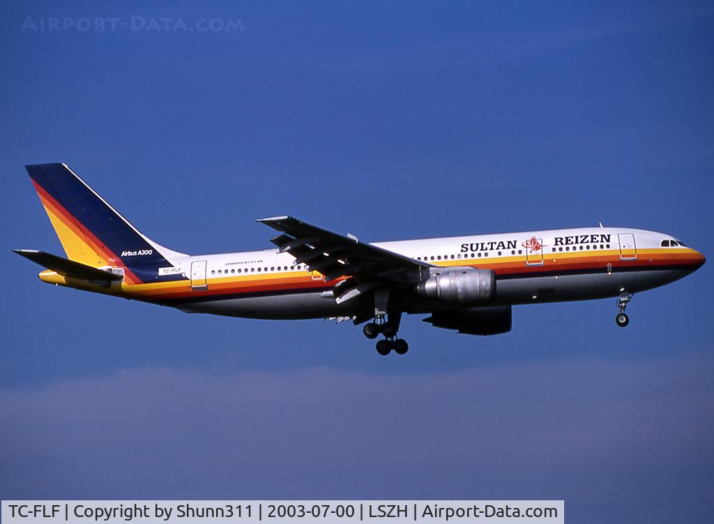 TC-FLF, 1982 Airbus A300B4-2C C/N 194, On landing with 'Sultan Reisen' titles...