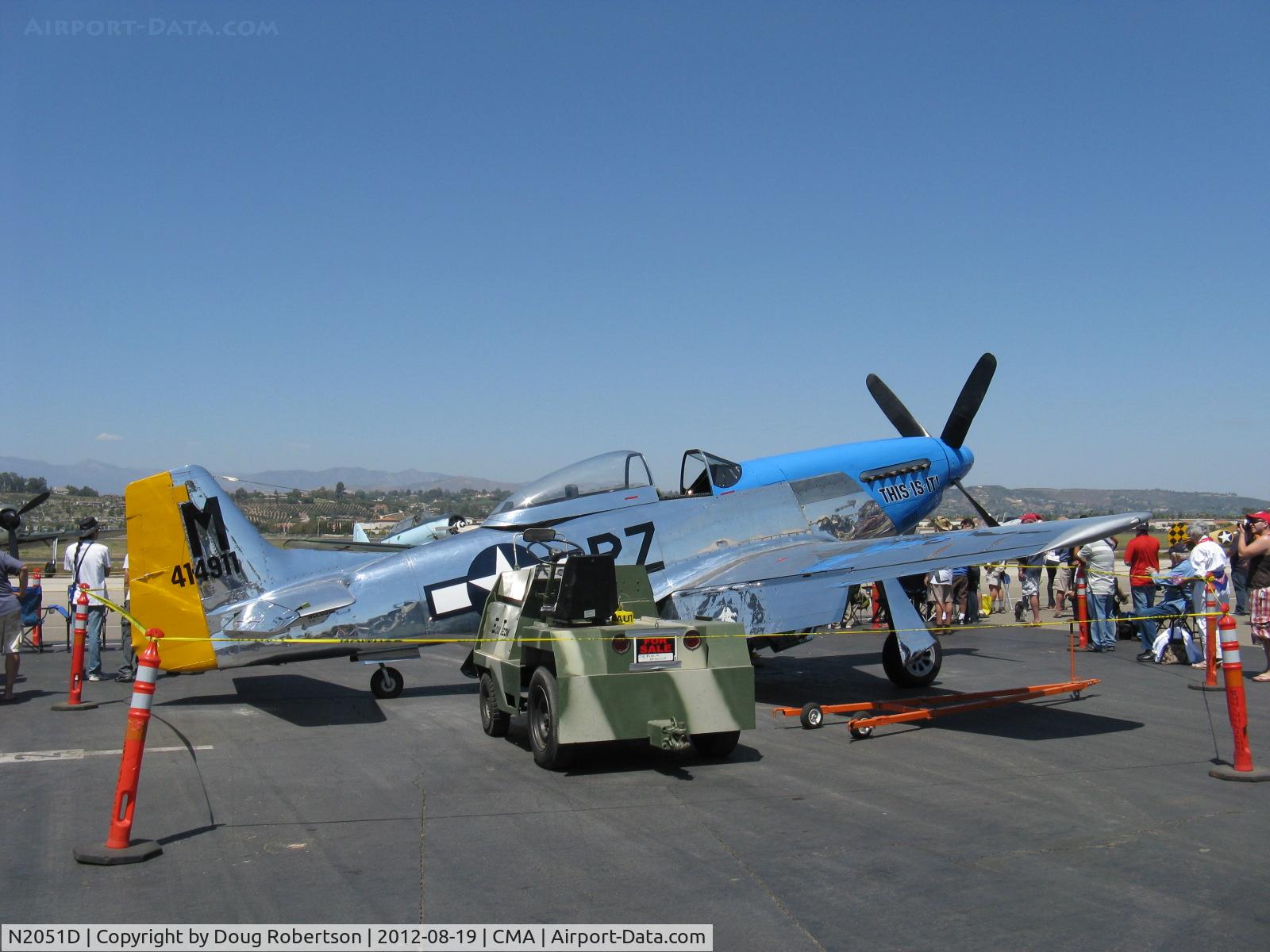N2051D, 1944 North American P-51D Mustang C/N 122-39913 (44-73454), 1944 North American/Aero Classics P-51D MUSTANG 'This is It', Packard licensed by Rolls Royce V-1650-7 MERLIN 1,695 Hp, Limited class polished beauty