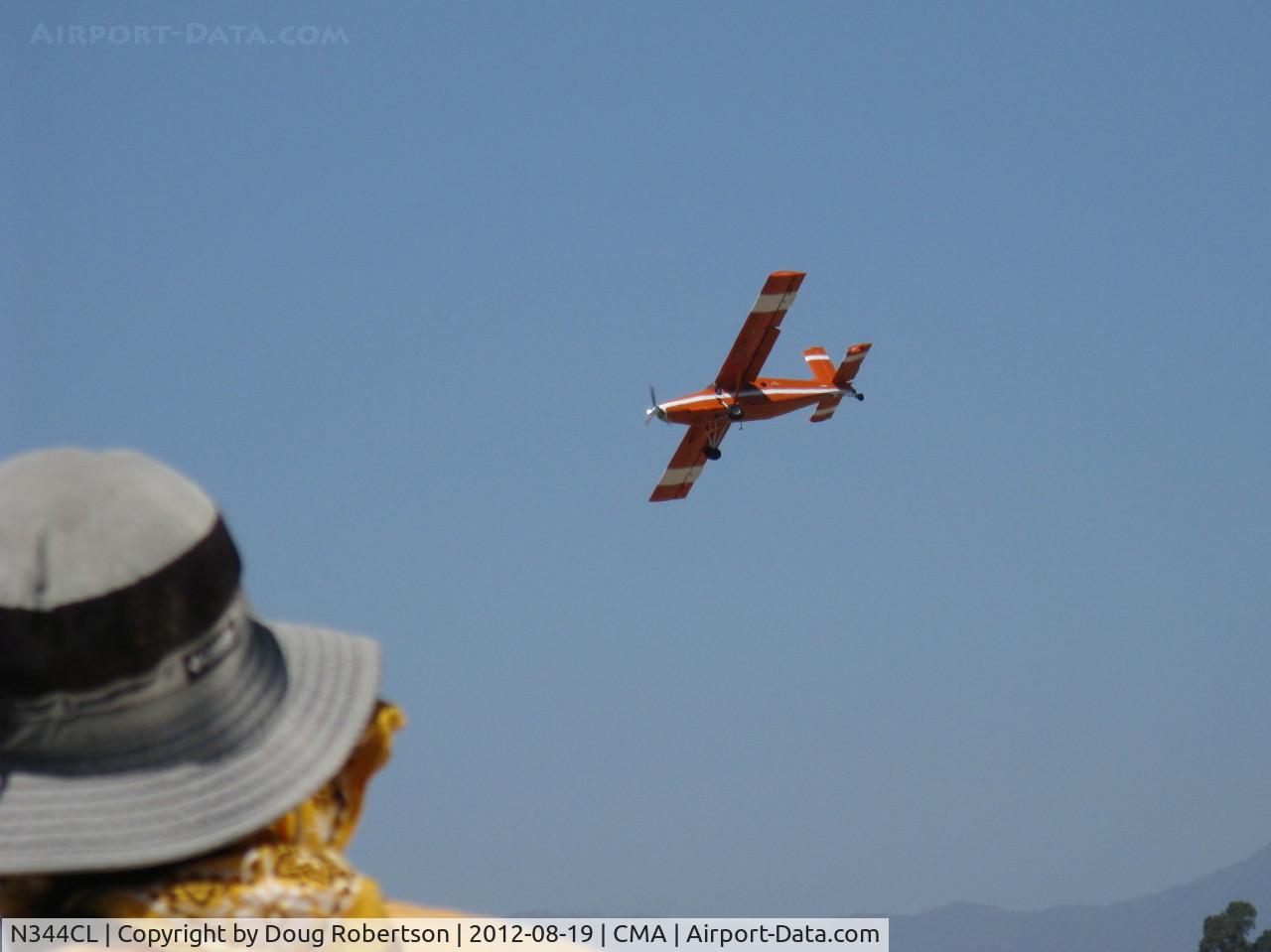 N344CL, 1968 Fairchild PC-6/C2-H2 Heli-Porter C/N 2019, Clay Lacy's 1968 Fairchild Heli-Porter PILATUS PC6-H2 PORTER Super STOL, one AiResearch TPE331 575 shp Turboprop, CS reversible pitch prop, very slow flight demonstration
