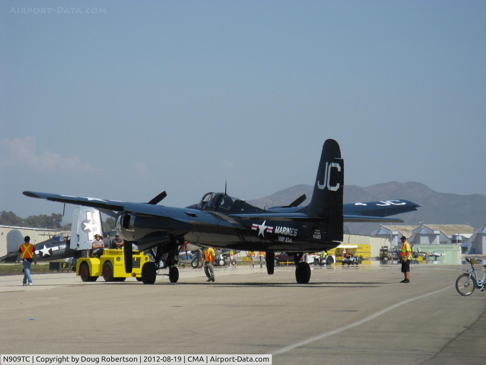 N909TC, 1945 Grumman F7F-3P Tigercat C/N 80425, 1945 Grumman F7F-3P TIGERCAT, two P&W R2800-34 Double Wasps 2,100 Hp each, in tow