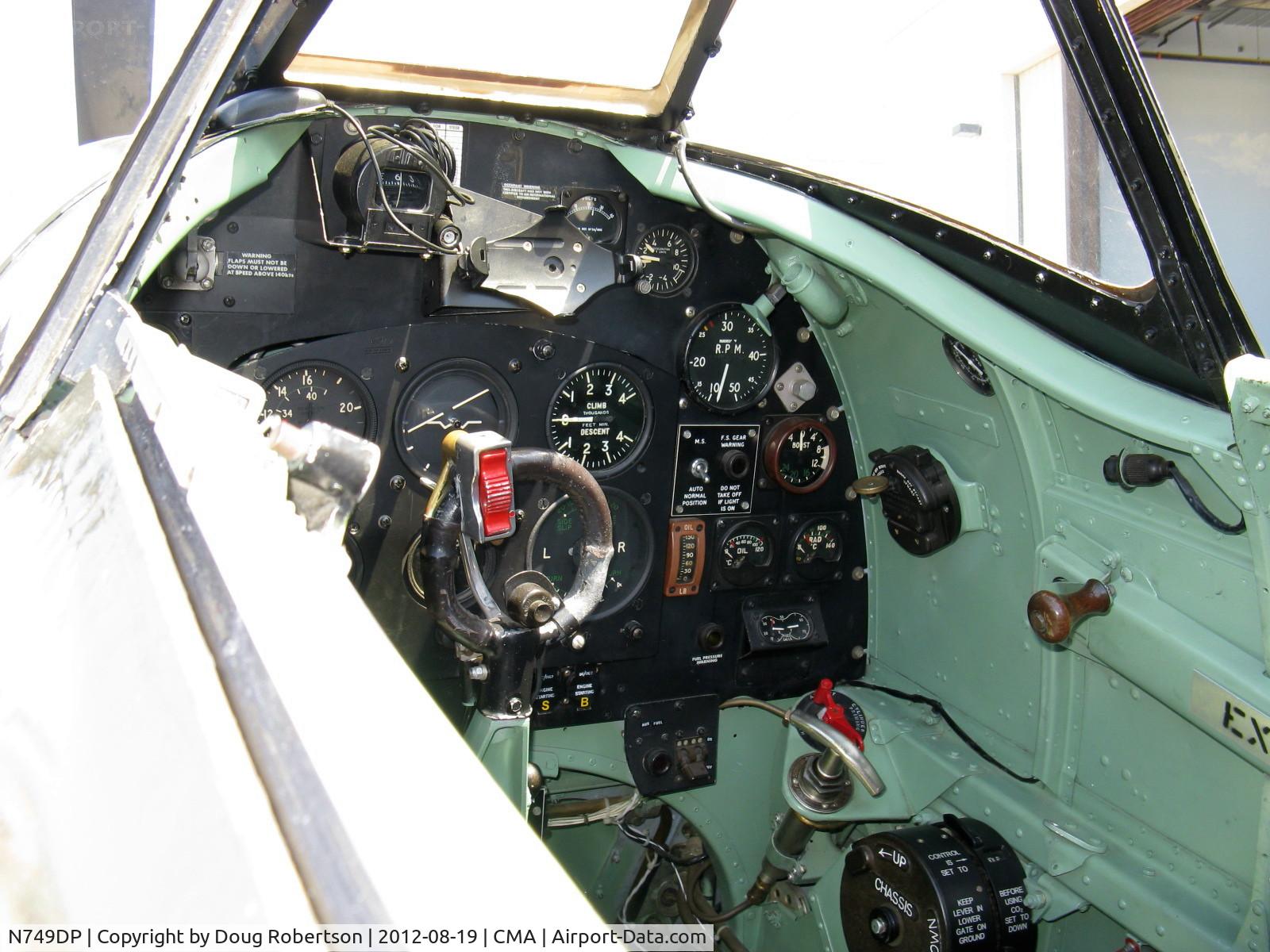 N749DP, 1945 Supermarine Spitfire XIV C/N 6S/583887, 1983 Vickers/Supermarine SPITFIRE Mk.XIVe, Rolls Royce GRIFFON 65 V-12 2,050 Hp, cockpit panel from other side