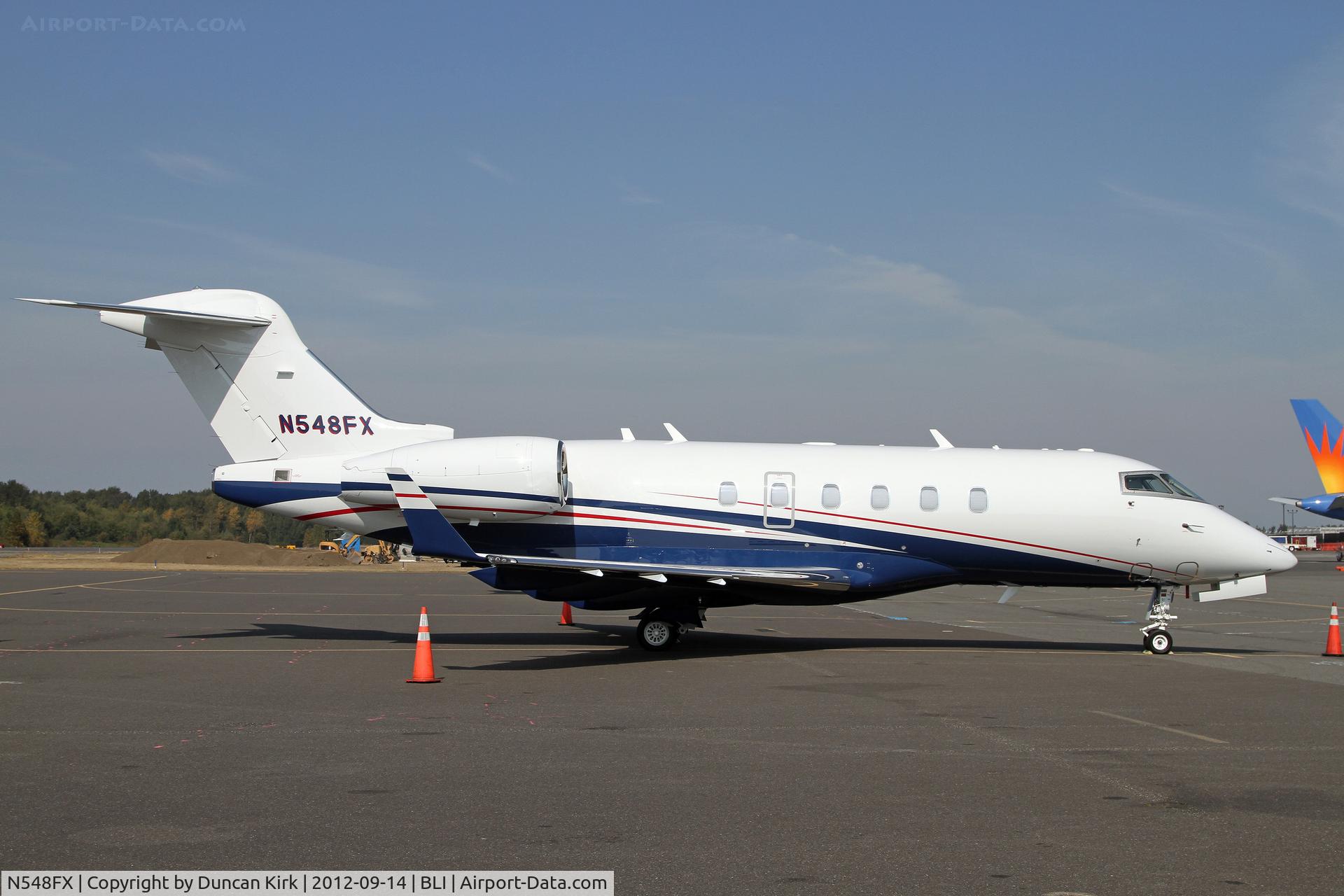 N548FX, Bombardier Challenger 300 (BD-100-1A10) C/N 20342, Parked in the blazing sun at Bellingham