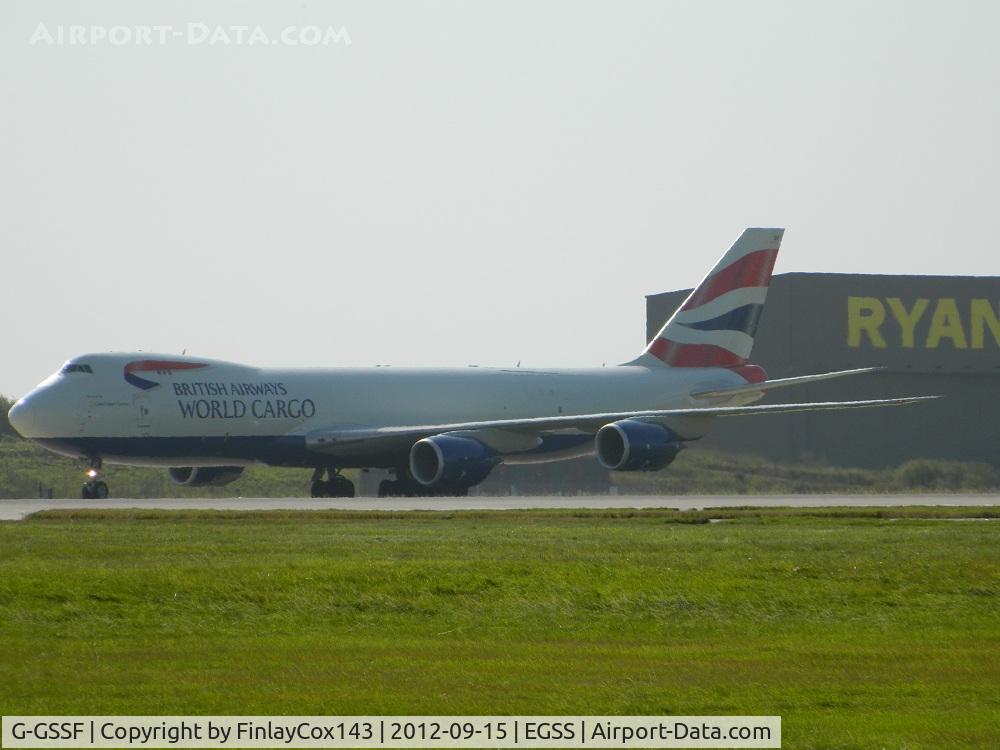 G-GSSF, 2011 Boeing 747-87UF C/N 37569, Global Supply Systems (British Airways World Cargo) Boeing 747-800 at London Stansted