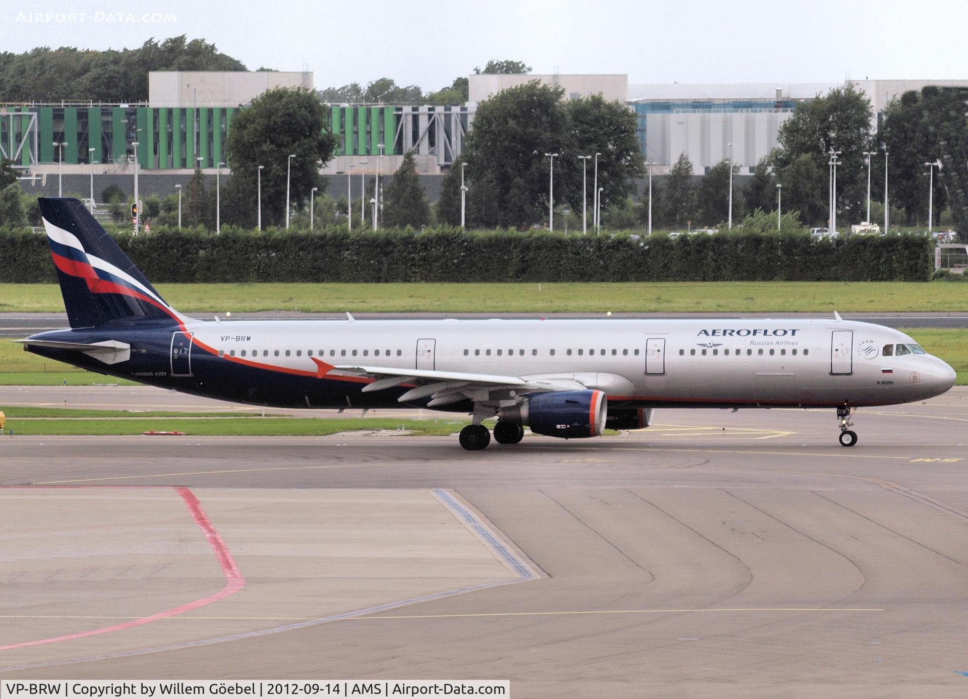 VP-BRW, 2007 Airbus A321-211 C/N 3191, Taxi to runway 24 of Schiphol Airport