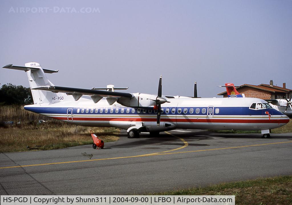 HS-PGD, 1995 ATR 72-202 C/N 455, Stored at returning to lessor and replaced by new machines... Old c/s without titles.